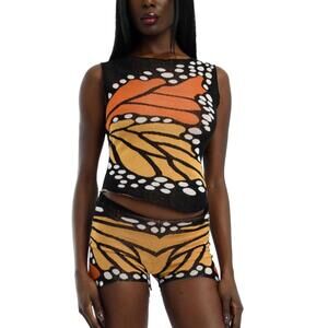 1XBlue Butterfly shorts size small NWT